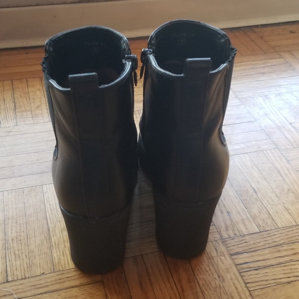 Retro Chunky Platform Ankle Booties - Picture 3 of 7
